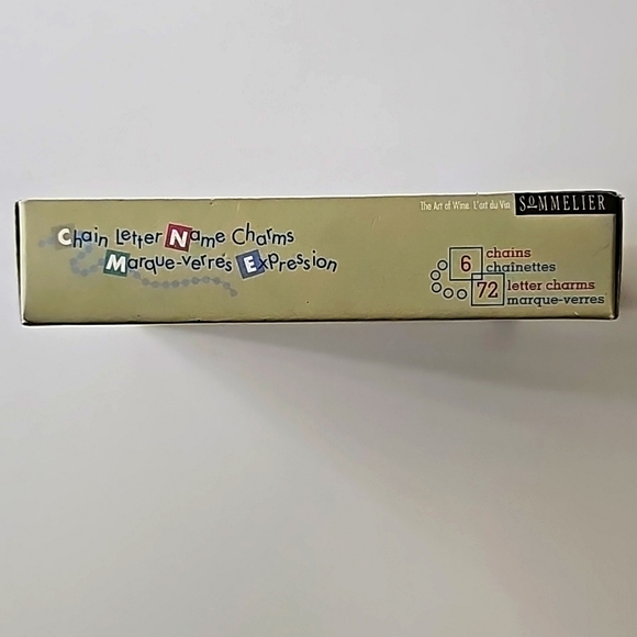 Chain Letter Name Charms (for Wine Glasses) - Picture 4 of 4